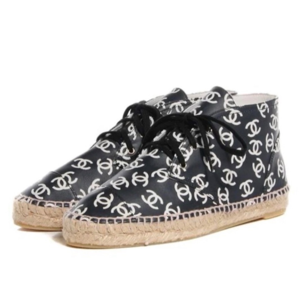 Chanel High Top CC Logo Espadrilles